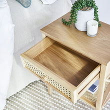 Load image into Gallery viewer, Rattan Natural Hamptons Bedside Table
