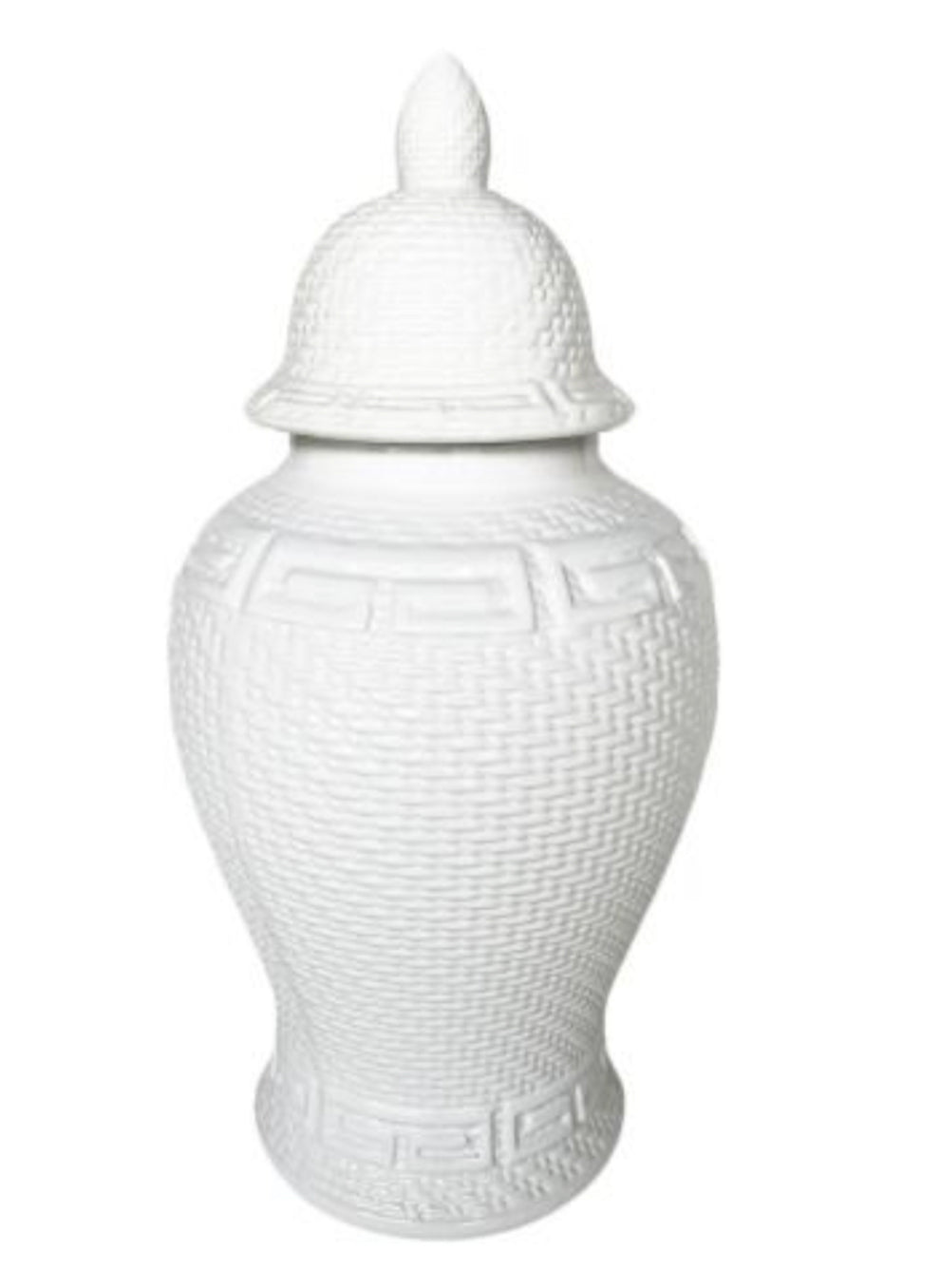 46 cm- White Zen Style Hampton Jar/Vas - Decorative