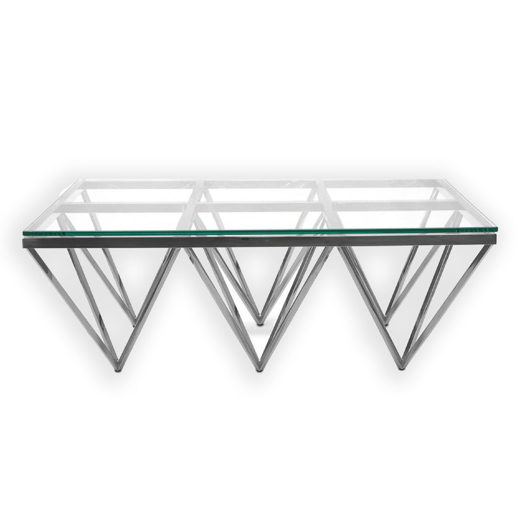 Pyramid Coffee Table  Silver