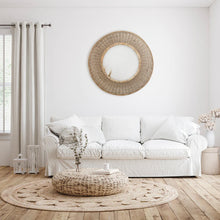 Load image into Gallery viewer, Ali Round/Circle Rattan and Wood Wall Mirror - SML
