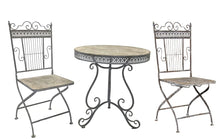 Load image into Gallery viewer, Set of Country French Outdoor Balcony Round Table &amp; Chairs
