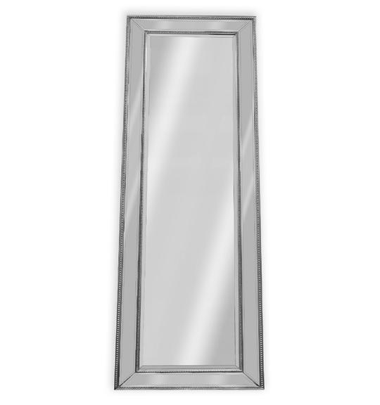 Beaded Silver Framed Full Length Mirror 70x170cm